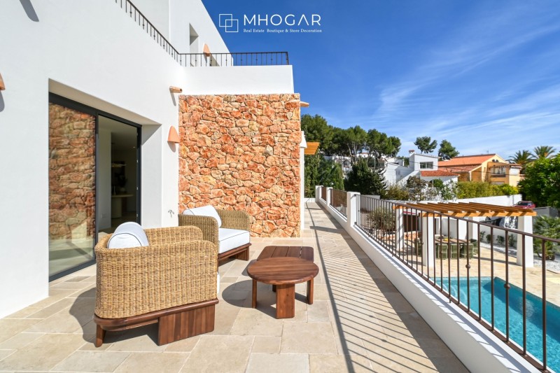 El arte de vivir en Moraira, Costa Blanca - elegante villa de obra nueva de estilo mediterráneo con vistas abiertas!